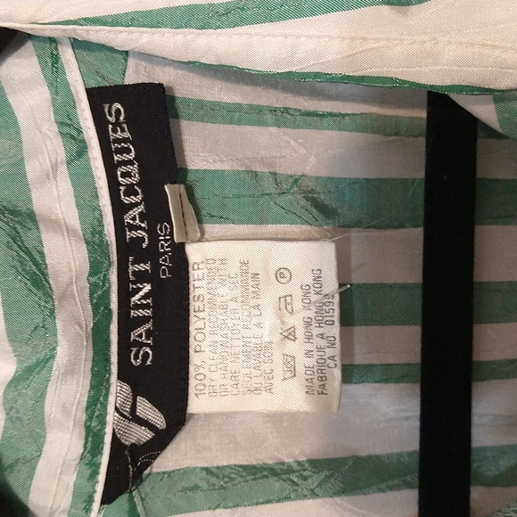 Vintage Strippe green and White dress - Picture 3 of 4